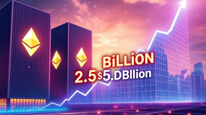 Illustrates Bitmine Immersion's significant Ethereum holdings investment, symbolizing rising institutional confidence in crypto assets.