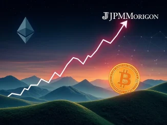 A chart illustrating Ethereum's strong outperformance, reflecting JPMorgan's analysis of key growth drivers.