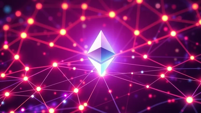 Visual representation of enhanced Ethereum Layer 2 interoperability, showing seamless data flow between different scaling solutions forming a unified network.