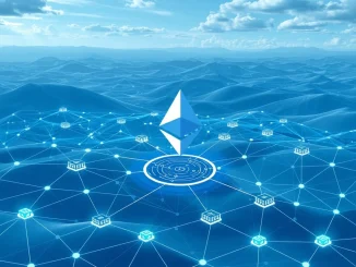 Diagram showing EigenLayer extending Ethereum's security to Base, symbolizing enhanced scalability for dApps and the broader Ethereum ecosystem.