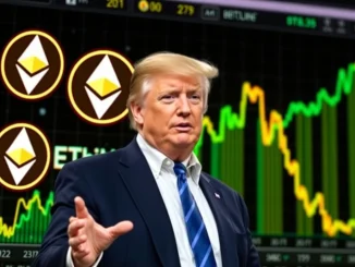 Eric Trump discussing Ethereum's future, symbolizing the significant impact of his endorsement on Ethereum price predictions and market sentiment.