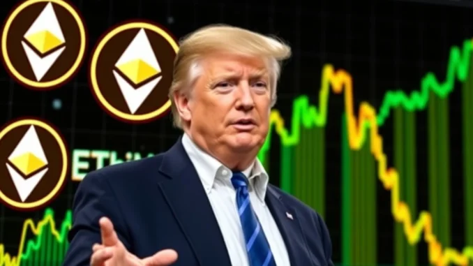 Eric Trump discussing Ethereum's future, symbolizing the significant impact of his endorsement on Ethereum price predictions and market sentiment.