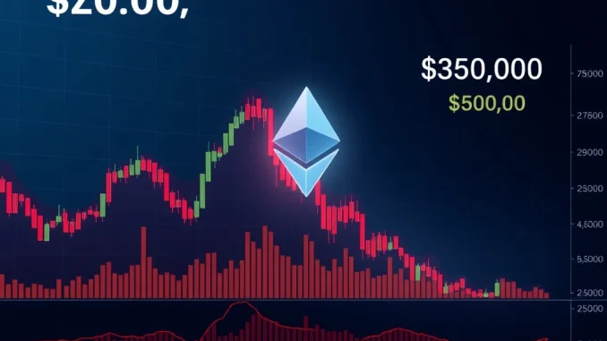 Ethereum price chart approaching $4K resistance with liquidation risk