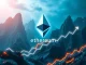 Ethereum logo surging with ETF inflows and bullish market trends