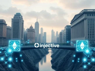Injective's tokenization of a large Ethereum treasury, symbolizing the bridge between institutional finance and DeFi. Landmark Ethereum News.
