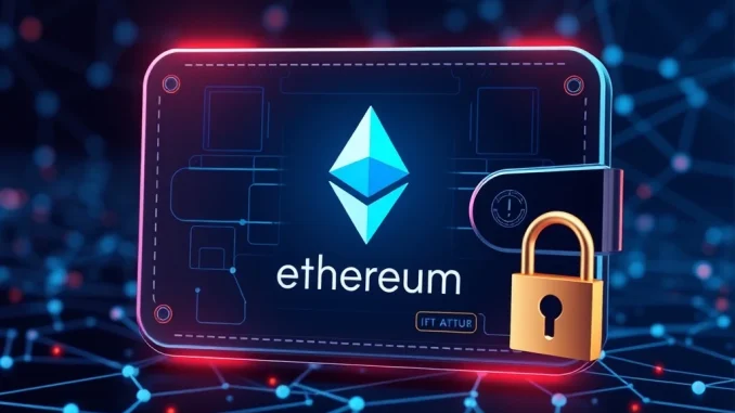Secure Ethereum non-custodial wallet interface with blockchain security features