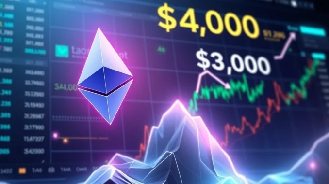 Ethereum price surging towards $4,000 resistance with bullish momentum
