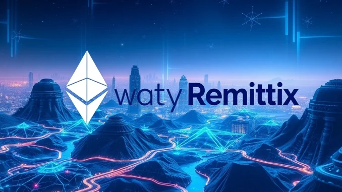 Ethereum and Remittix logos symbolizing growth in crypto investments and DeFi projects.
