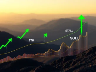 Chart depicting Ethereum's bull flag breakout and Solana's potential rally, highlighting positive Ethereum News Today and crypto market optimism.