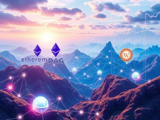 Visualizing the explosive crypto surge, with icons representing Ethereum, BlockDAG, Kaspa, and Worldcoin rising amidst market charts and ETF inflow graphics, highlighting the Ethereum News Today.