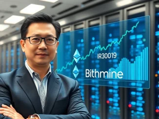 Tom Lee, newly appointed Bitmine Immersion Chairman, overseeing a significant boost in ETH holdings, symbolizing the latest Ethereum News and a bullish $15,000 price target.