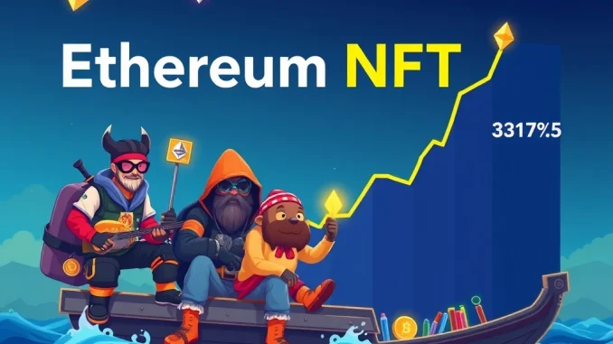Ethereum NFT trading volume surges with popular collections like CryptoPunks and Bored Apes