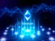 Ethereum blockchain network with rising price charts and open interest data