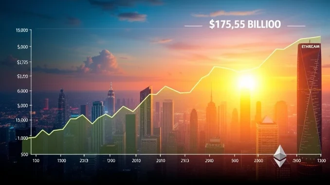 Chart showing Ethereum options OI nearing record highs, reflecting strong ETH market interest.