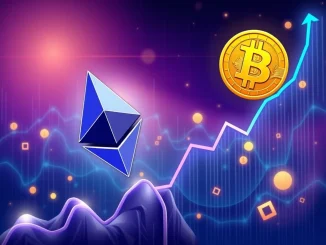 A visual representation of Ethereum's remarkable ETH price surge, showing it overtaking Bitcoin in market dynamics, hinting at an altcoin season.