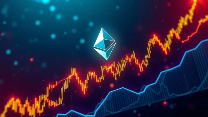 Ethereum Explodes: Eyes $3,900 Breakout Amidst Historic ETF Inflows A dynamic chart showing Ethereum (ETH) price surging, symbolizing the impact of significant ETF inflows and its potential breakout.