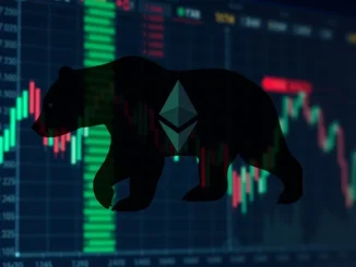 A chart depicting the Ethereum price decline, illustrating the impact of hedge fund shorts on ETH market movements.