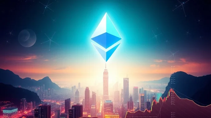 Ethereum Price Soars: ETH Hits $3,400 Milestone! A digital chart illustrating the significant rise in Ethereum price, symbolizing its impressive surge to the $3,400 mark.
