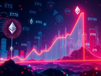 A dynamic chart illustrating the rapid Ethereum price surge, driven by robust institutional demand and the impact of Ethereum ETFs.