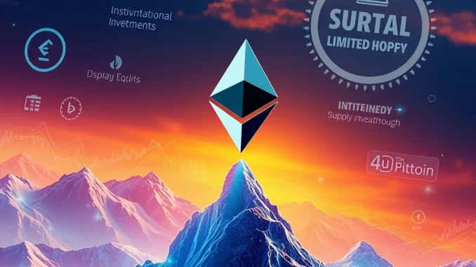 A dynamic chart illustrating the potential ETH price prediction towards $4,000, driven by institutional Ethereum demand.