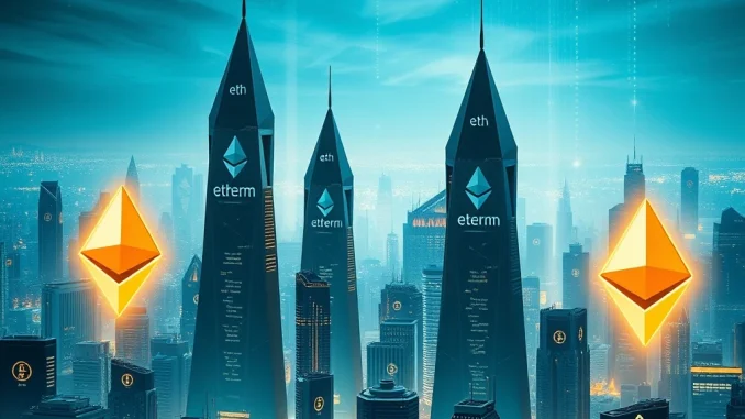 Chart showing Ethereum price surge with institutional investments and ETF inflows, symbolizing strong ETH price prediction.