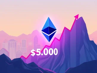 Ethereum price chart showing a strong upward trend, reflecting market optimism and a predicted surge past $5,000.