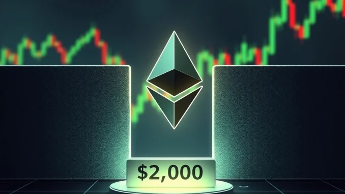 Ethereum price chart showing ETH encountering strong resistance at the $3,000 mark, with support at $2,750.