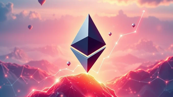 Visualizing Ethereum's remarkable price surge past $3,800, driven by DeFi and NFT growth.