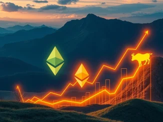 A chart illustrating the significant surge in Ethereum price, highlighting the potential for future growth towards a $9,000 target.