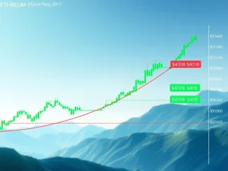 A digital chart illustrating the Ethereum price breaking key resistance, with Elliott Wave patterns pointing to significant bullish targets.