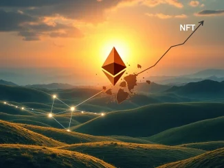 A visual representation of Ethereum's robust network activity, contrasting with the declining trend of the NFT market, highlighting Ethereum's resilience.