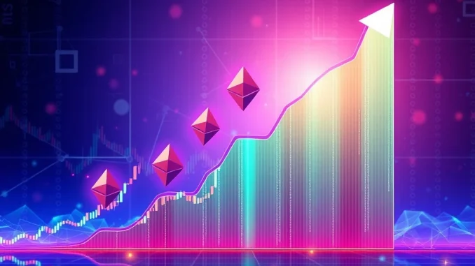 SharpLink stock chart surging alongside Ethereum rally, symbolizing positive digital asset valuations in the crypto market.