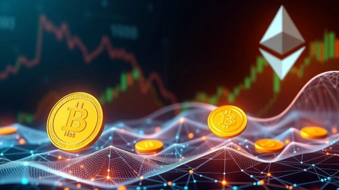 Visualizing the immense Ethereum Stablecoin Supply exceeding $140 billion, signifying robust growth and stability in the crypto market.