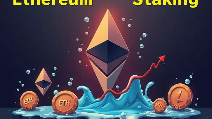 Ethereum Staking: Lido's Crucial Share Plummets to 3-Year Low Amid Depegging & Fierce Competition Chart showing Lido's declining Ethereum staking market share amidst rising competition and increased ETH withdrawals.