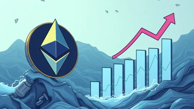 Chart showing a sharp decline in Lido Finance's Ethereum staking market share amidst market volatility and Aave withdrawals.
