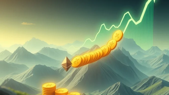 A graphic illustrating a significant Ethereum staking exit queue, representing the current market dynamics and investor behavior.