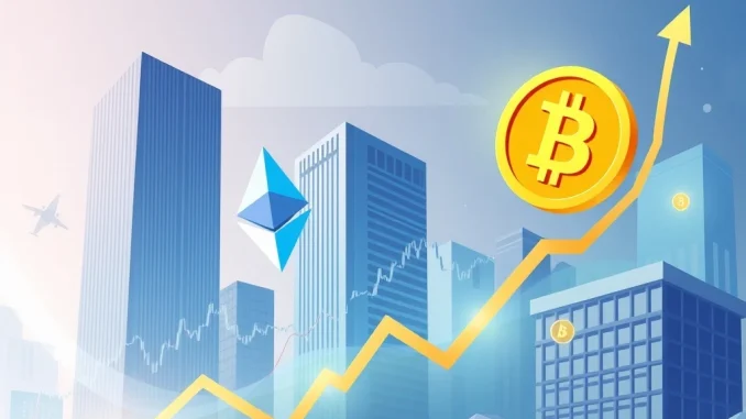Ethereum and Bitcoin price surge with institutional investment growth