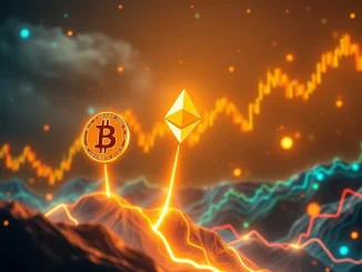 Chart showing a significant Ethereum News surge alongside Bitcoin and Solana, illustrating record crypto open interest in a powerful bull run.