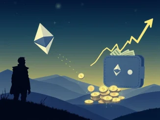 Visualizing a massive Ethereum transfer, highlighting Justin Sun's influence on crypto market strategy and investor sentiment.