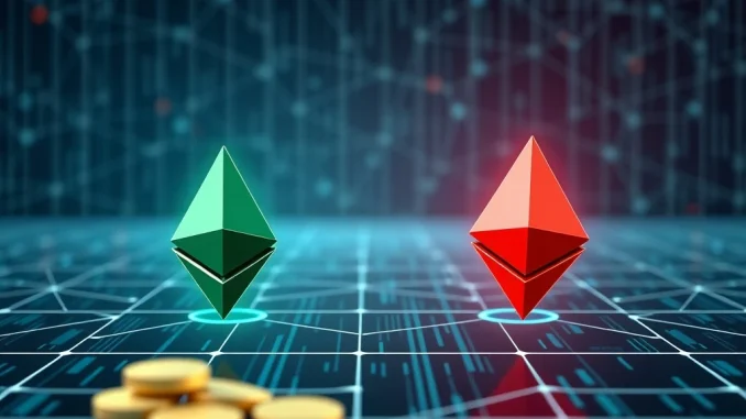 Ethereum Unstaking: Unpacking the Urgent 831K ETH Queue A digital queue of ETH coins awaiting Ethereum unstaking, illustrating the current network activity.
