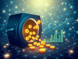 A visual representation of Ethereum unstaking volume surging, depicting institutional funds moving towards liquidity and yield generation strategies.