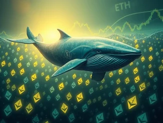 A visual representation of a significant Ethereum whale accumulation, highlighting the immense ETH holdings and impact of large ETH acquisition.