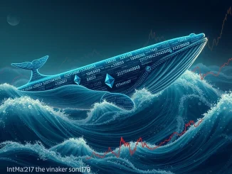 Ethereum whales making massive ETH transfers to exchanges during a crypto market decline, signaling potential sell-offs.