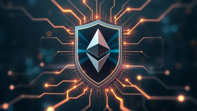 Revolutionary Ethereum ZKP Integration: A New Era for the Mainnet An abstract digital representation of Ethereum ZKP technology enhancing privacy and scalability on the mainnet.