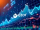 Visualizing eToro's integration of **tokenized stocks** with blockchain technology, signifying a new era for digital investments.