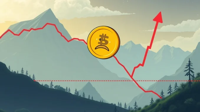A chart illustrating FartCoin's recent price drop, highlighting the critical $1.05 crypto support level and market uncertainty.