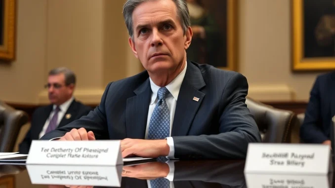 A serious Jerome Powell considering the future of Fed Governor Lisa Cook amidst a critical DOJ investigation.