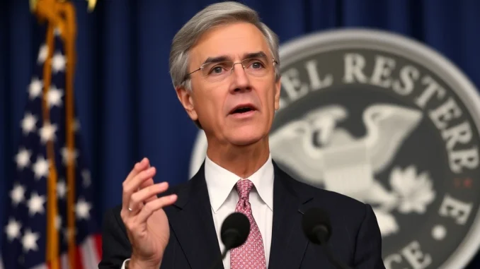 Jerome Powell discussing Fed rate cuts and economic policy