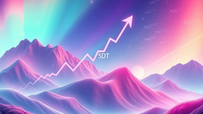A dynamic chart showing a symmetrical triangle pattern on the FET token, poised for a significant bullish breakout.