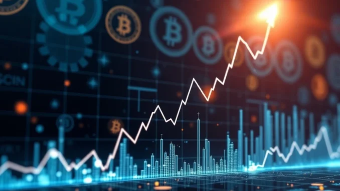 Flare (FLR) Explodes 68% as Altcoin Market Ignites Massive Trading Volume A digital chart showing Flare FLR price surging 68% amidst a massive altcoin trading volume increase.